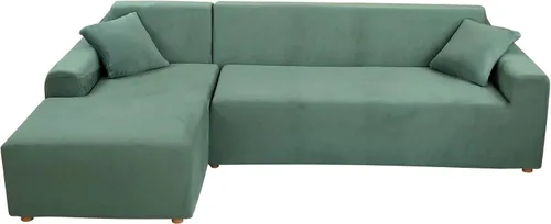 Miniatura 11 de MIFXIN Fundas de sofá modulares en forma de L, 2 piezas, elásticas y elásticas para sofá esquinero, protector de muebles para sala de estar