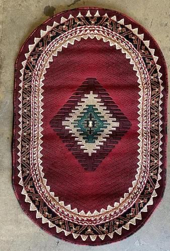 Miniatura 76 de Kingdom South West - Alfombra ovalada de nativos americanos, diseño bereber beige, D143 (3 pies x 4 pies 7 pulgadas, ovalada)