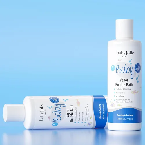 Miniatura 4 de Baby Jolie Vapor Bubble Bath - Aromaterapia de baño para bebés y niños para aliviar la nariz y la tos, fabricado con extracto de eucalipto y menta
