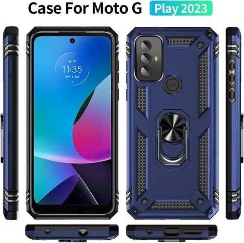 Miniatura 3 de Yiakeng Funda para Moto G Play 2023, Funda para Teléfono Moto G Play 2023 con protector de pantalla HD, fundas protectoras de grado militar con Moto