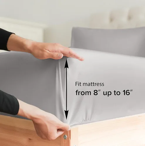 Miniatura 3 de CGK Linens - Juego de sábanas tamaño King, mezcla de bambú refrescante y transpirable, 60% poliéster, 40% rayón derivado del bambú, súper suave
