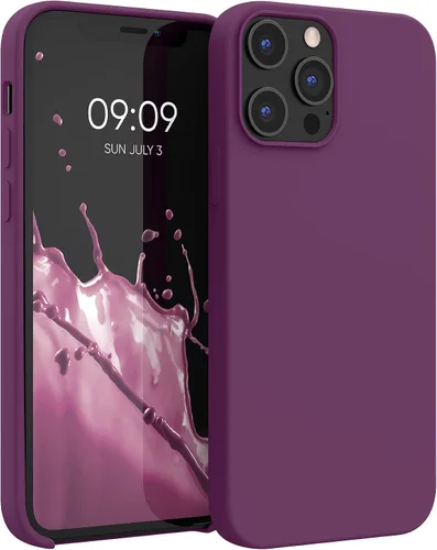 Miniatura 17 de kwmobile Funda compatible con Apple iPhone 12 Pro Max, funda de silicona TPU con acabado suave, color azul báltico