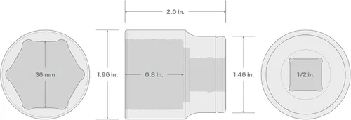 Miniatura 2 de TEKTON - Dado de encastre (pulgada)