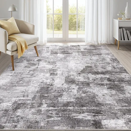 Miniatura 20 de kakania Alfombra lavable de 3 x 5, antideslizante, moderna, de pelo bajo, para entrada, dormitorio, cocina, baño, apta para niños, mascotas, robot