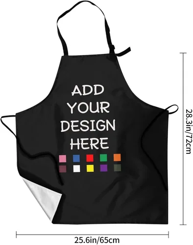 Miniatura 4 de Delantal personalizado para mujer, delantal con logotipo personalizado con foto, texto personalizado para cocina, impermeable, delantal de cocina