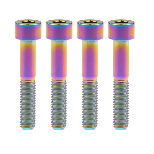 Miniatura 49 de Tornillos de titanio Ti M8 x15 20 25 30 35 40 45 50 60 2.756 in 0.049 in de paso hexagonal Allen Tornillos de cabeza hueca paquete de 4