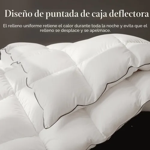Miniatura 8 de Edredón de fibras de plumón tamaño Queen, edredón ultra suave de alto relleno, relleno de edredón completo de la colección de hotel, con pestañas