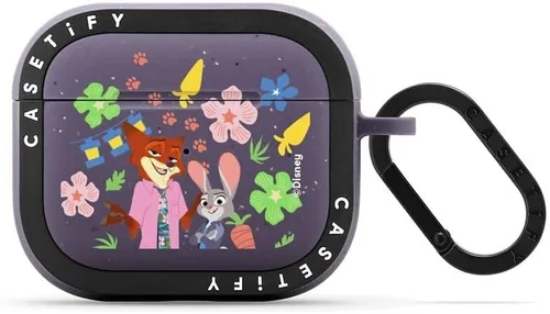 Miniatura 63 de CASETiFY AirPods Pro (1ª/2ª Gen) Estuche Bounce con Anillo [Colaboración Frozen] - Copo de Nieve de Anna - Taupe Mate