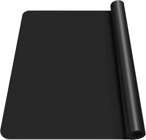LEOBRO Tapete de silicona grande, 23.4 x 15.6 pulgadas, color negro, para manualidades, para moldes de resina, arcilla, pintura, arte y
