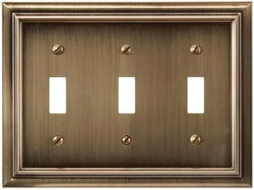 Miniatura 31 de Amerelle 94BW Continental - Placa de pared, 1 en blanco, metal fundido, blanco, 1 paquete