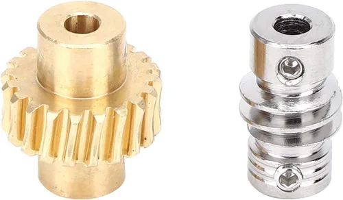 Miniatura 9 de Kit de engranaje helicoidal de impulsión, eje de metal de bronce de rueda alta torsión 20: 1 engranaje de gusano reemplazar para 4: 1, piezas