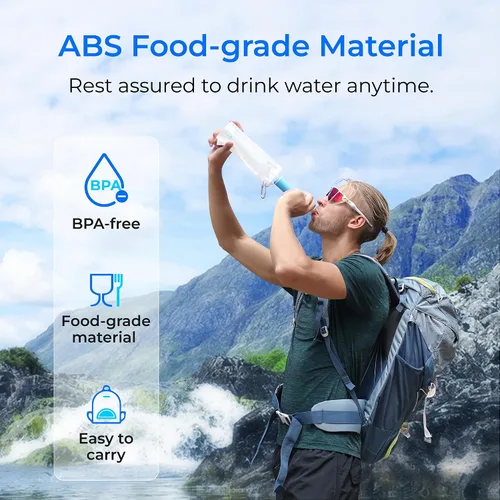 Miniatura 6 de Waterdrop Filtro de agua con popote, sistema de filtración de agua para campamento, purificador de agua potable de supervivencia al aire libre