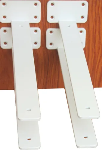 Miniatura 66 de Paquete de 2 - Soportes de estante en L ocultos negros de 4 pulgadas (1/5 pulgada de grosor) Soportes de estante flotante de hierro Soportes