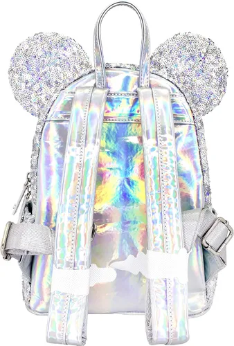 Miniatura 3 de Loungefly X LASR - Mochila exclusiva de Minnie con lentejuelas holográficas de Disney, Multi, Moderno