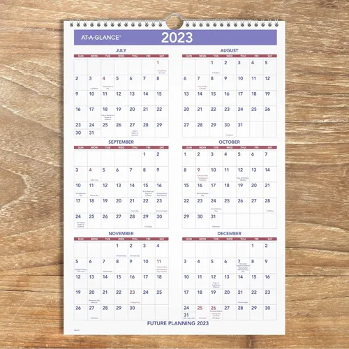 Miniatura 7 de AT-A-GLANCE Calendario de pared 2022-2023, académico mensual, 12 x 17 pulgadas, mediano, encuadernado con alambre (PMA228)