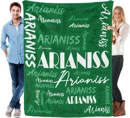 Miniatura 22 de Manta personalizada para niños y adultos, manta personalizada con nombre, manta de franela personalizada con nombre, manta personalizada con nombre