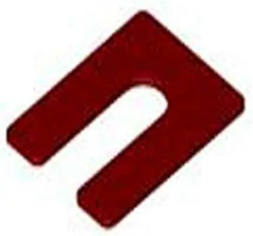 1/8" x 3" x 4" cuñas de plástico Herradura estructural en forma de U, hecho en EE.UU., espaciadores de azulejos, rojo, cantidad 100 por Bridge