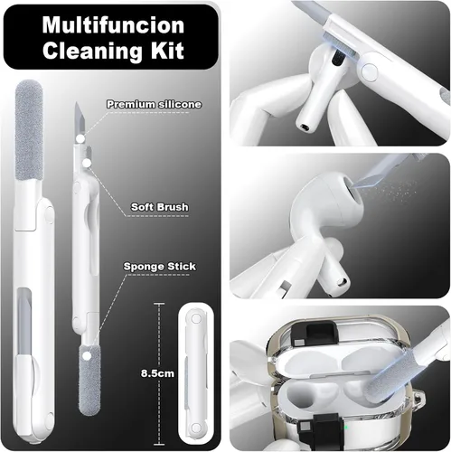 Miniatura 7 de Funda para AirPods de 4ª Generación, Diseño Transparente con Tapa Emergente Automática, Incluye Herramienta de Limpieza, Duradera y Resistente a