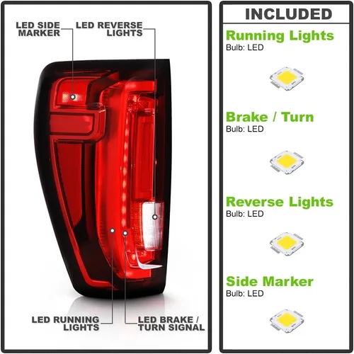 Miniatura 2 de KEEKPO - Para [tipo LED de fábrica] 2019-2023 GMC Sierra 1500 Luces traseras LED completas de repuesto para luces traseras izquierda+derecha