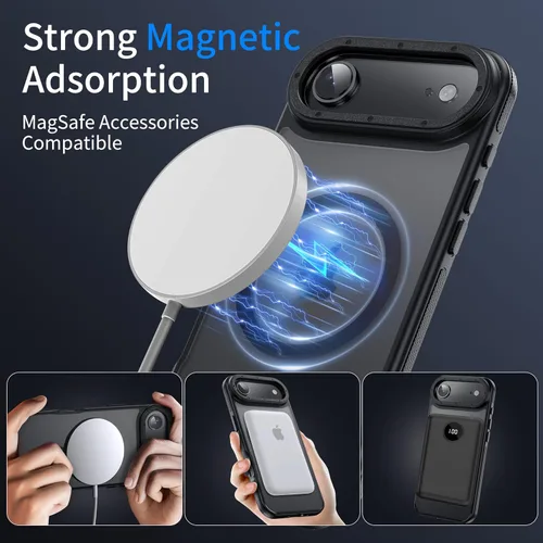 Miniatura 5 de Funda magnética para iPhone Air con protector de lente de cámara, protección grado militar de 10 pies, compatible con funda MagSafe Slim para iPhone