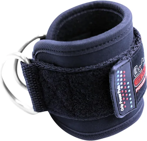Miniatura 7 de Correas de tobillo para máquinas de cable con doble anillo en D, puños de neopreno premium ajustables para mejorar piernas, abdominales y glúteos