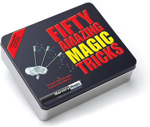 Miniatura 4 de Marvin's Magic - 50 increíbles trucos de magia - Trucos de magia para niños, viene en estuche de regalo de lata - Incluye trucos clásicos de cartas