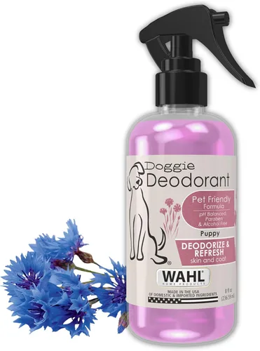 Wahl USA Desodorante en Spray para Mascotas con Aroma a Aciano para Todos los Perros y Gatos – Olor Fresco y Limpio Refresca y Desodoriza – 8 oz -