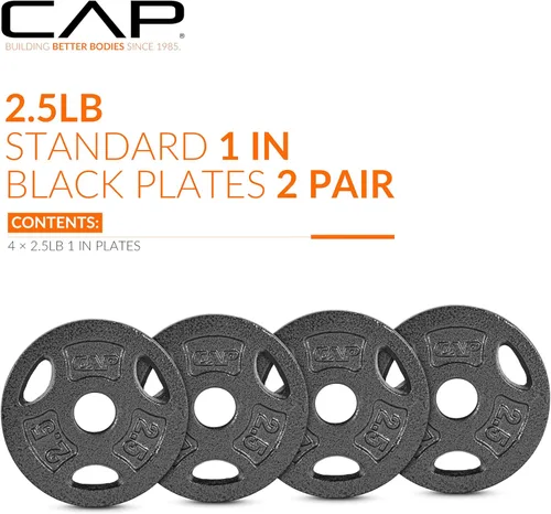 Miniatura 3 de CAP Barbell Placas de peso de agarre estándar de 1 pulgada