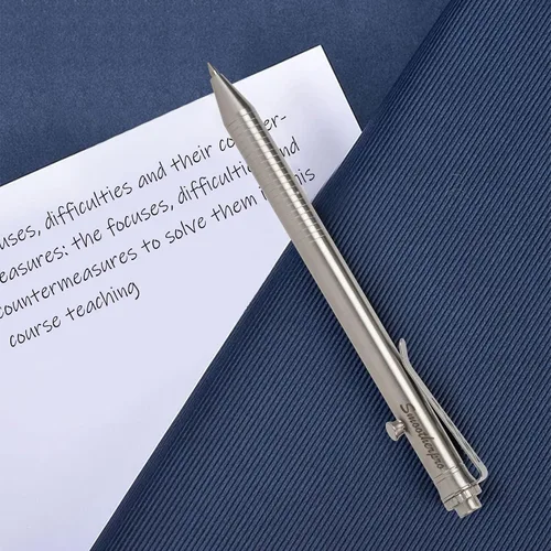 Miniatura 6 de SMOOTHERPRO - Bolígrafo de acción de perno, bolígrafo esferográfico de acero inoxidable compatible con recarga de Pilot G2, bolígrafo EDC