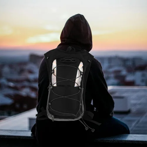 Miniatura 4 de Mochila compacta de depósito de agua con bolsa de agua de gran capacidad, correas de malla transpirable, múltiples compartimentos