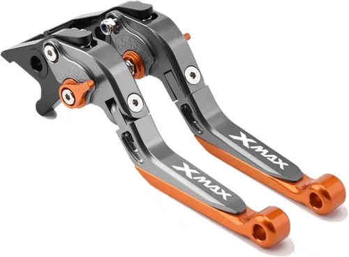 Miniatura 14 de Palancas de freno de embrague de motocicleta plegables extensibles para Yamaha Xmax X-MAX 125 250 300 400 mango de frenos ajustable (color : 1)