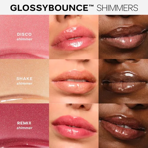 Miniatura 4 de Saie Glossybounce - Brillo labial hidratante y aceite labial con tinte híbrido con ácido hialurónico y aceite de jojoba para labios no pegajosos