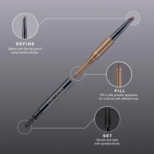 Miniatura 3 de Estée Lauder The Brow Multi-Tasker 3-in-1 Tool Eyebrow Pencil, Powder and Brush
