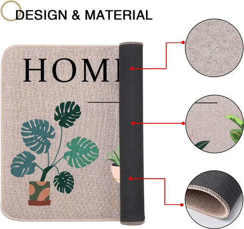 Miniatura 4 de Home Sweet Home Plants - Tapete para puerta de 17 x 29 pulgadas, tapete de bienvenida para primavera y verano, antideslizante, para interiores
