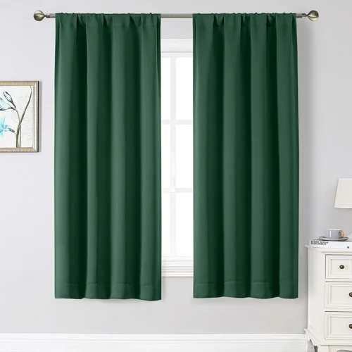 Miniatura 99 de Cortinas opacas para dormitorio, sala de estar, juego de 2 paneles de 54 pulgadas de largo, cortinas de oscurecimiento de habitación con aislamiento