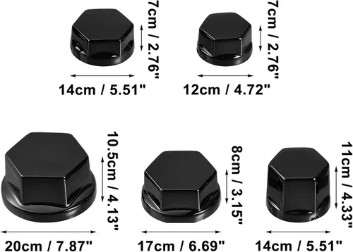 Miniatura 3 de Motoforti Tapón de rosca para motocicleta, tapa de tuerca de perno, cubierta decorativa para Kawasaki para Honda, negro