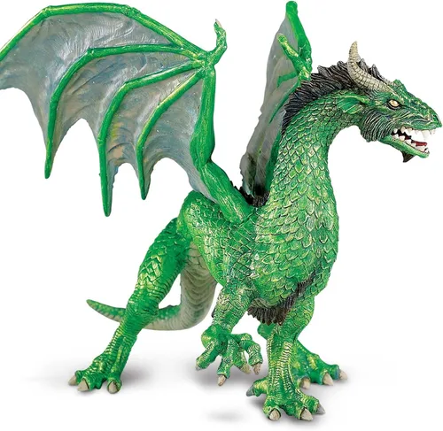 Safari Ltd. Figura de dragón del bosque, figura detallada de modelo de plástico de 6 pulgadas, juguete de criatura mítica para niños, niñas y niños