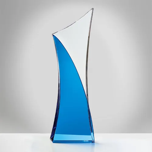 Miniatura 3 de Baudville Trofeo grabado personalizado - Premio de la torre - Premio de cristal de zafiro - Rápido - Grabado personalizado de hasta tres líneas