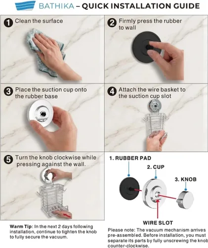 Miniatura 5 de Soporte para cepillos de dientes, ventosa, montaje en la pared, pasta de dientes y cepillos de dientes, estante para jabonera o teléfono, potente