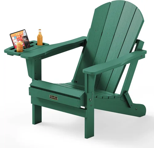 Miniatura 95 de SERWALL - Silla plegable Adirondack para patio, jardín, exterior, resistente a la intemperie, sillas para hoguera, color naranja