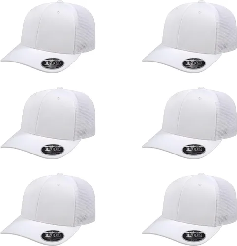 Miniatura 76 de Cap America i8502 Flexfit 110 Premium - Gorra de camionero de perfil medio con 6 paneles de malla trasera con protección UV y cierre ajustable Azul