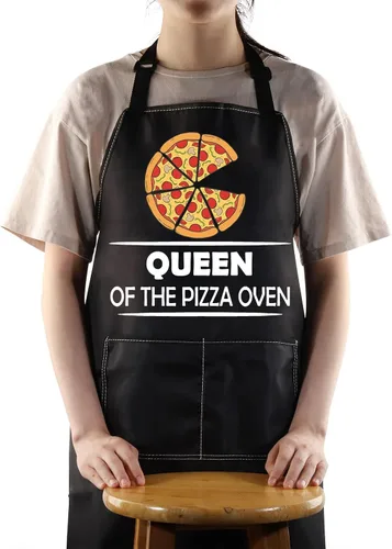 Miniatura 8 de BWKTOP - Delantal de chef de pizza con bolsillo para chef y papá