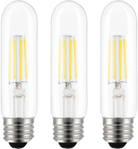 Miniatura 11 de Bombillas LED T10 Edison - Blanco cálido, 2700 K, regulables, estilo vintage, equivalente a 4 W incandescentes de 40 W, base E26, paquete de 3