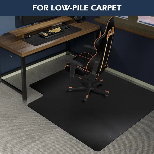 Miniatura 8 de SALLOUS Tapete para silla de oficina para alfombra, 45" x 53" tapete resistente para sillas para suelos alfombrados, tapete antideslizante con borde