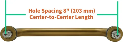 Miniatura 2 de CKB Tirador de puerta de ducha de 6" espalda con espalda compatible con vidrio de 1/4" a 1/2" de grosor para puertas de ducha sin marco, chapado