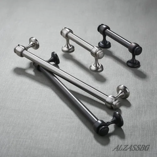 Miniatura 4 de Alzassbg - Paquete de 10 tiradores dorados cepillados para gabinete, manijas de cocina de 3 pulgadas (76mm) de centro a centro de agujero, barra