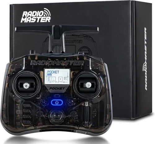 Radiomaster Pocket ELRS Control remoto portátil Pasillo cardán EdgeTX transmisor con luz LED para FPV Drone/RC Helicóptero y Coche Barcos y