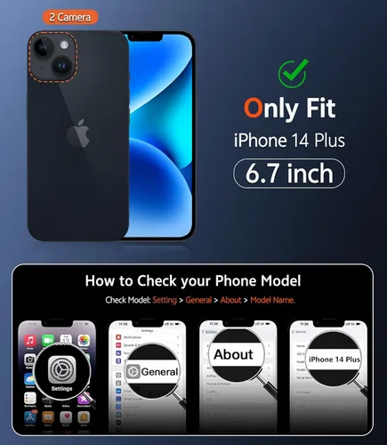 Miniatura 1242 de FNTCASE Funda para iPhone 13 Pro-Max: Fundas magnéticas transparentes compatibles con Magsafe Slim anti amarillamiento protección contra caídas