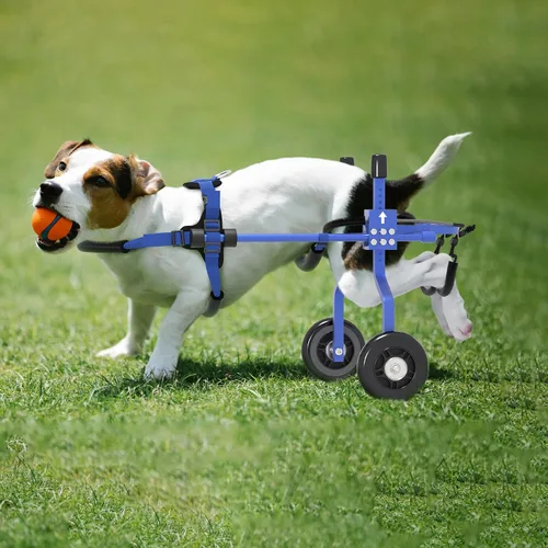 Miniatura 6 de Silla de ruedas para perros para patas traseras, carritos ajustables para perros con ruedas para patas traseras discapacitadas, tipo remolque