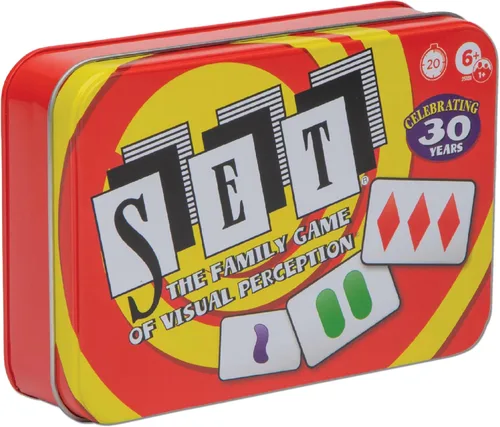 Juegos de cartas SET para niños - Lata de coleccionista, Juego de emparejar, Juegos educativos, Juegos familiares divertidos, Noche de juegos,